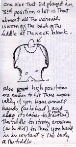 John Hartford sketch of the Ed Haley fiddle, 1995-1998