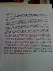 John's thoughts on notecards, page 2. Nashville, TN, c.2000.