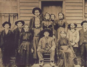 Anthony Adams family, Harts Creek, Logan County, West Virginia, 1890