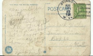 Postcard from Ella Haley to 