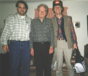 Slim Clere, John Hartford, and myself at Slim's home in South Charleston, WV, 1996