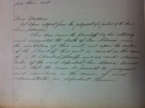 First documented account of Ben Adams as a deceased person, 05 August 1910