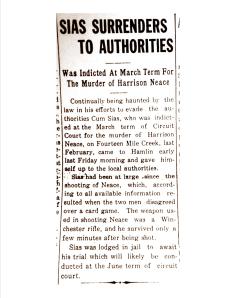 Cum Sias murders Harrison Neace, Lincoln (WV) Republican, 28 April 1921