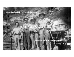 J.M. "Doc" Mullins (section foreman), M.C. "Mink" Mullins, 