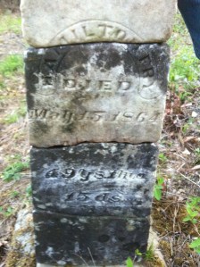 Hamilton Fry grave, located at Brumfield Branch of Big Ugly Creek, Lincoln County, WV, 2011