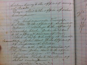 Chapmanville Township officers elected 22 October 1868, November 1868. Commissioners Record Book 1 (p. 112), Logan County Clerk's Office, Logan, WV.
