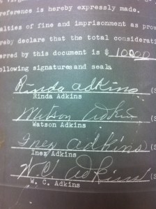 Adkins Family Signatures 1