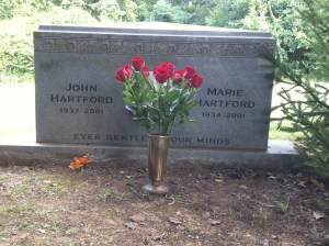 During my recent trip to Nashville, I visited John's grave and placed flowers.