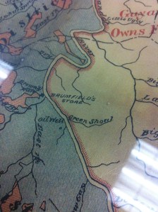 Hart, noting "Brumfield's Store," in 1891-1892. 