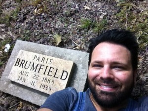 I recently visited Paris Brumfield's grave at Lucas Cemetery on Sand Creek ridge in Lincoln County, WV. 3 September 2015