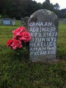 Canaan Adkins grave, Community Memorial Gardens, Armilda, WV, 11 September 2015