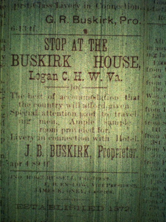 Logan County Banner (Logan, WV), 21 November 1889