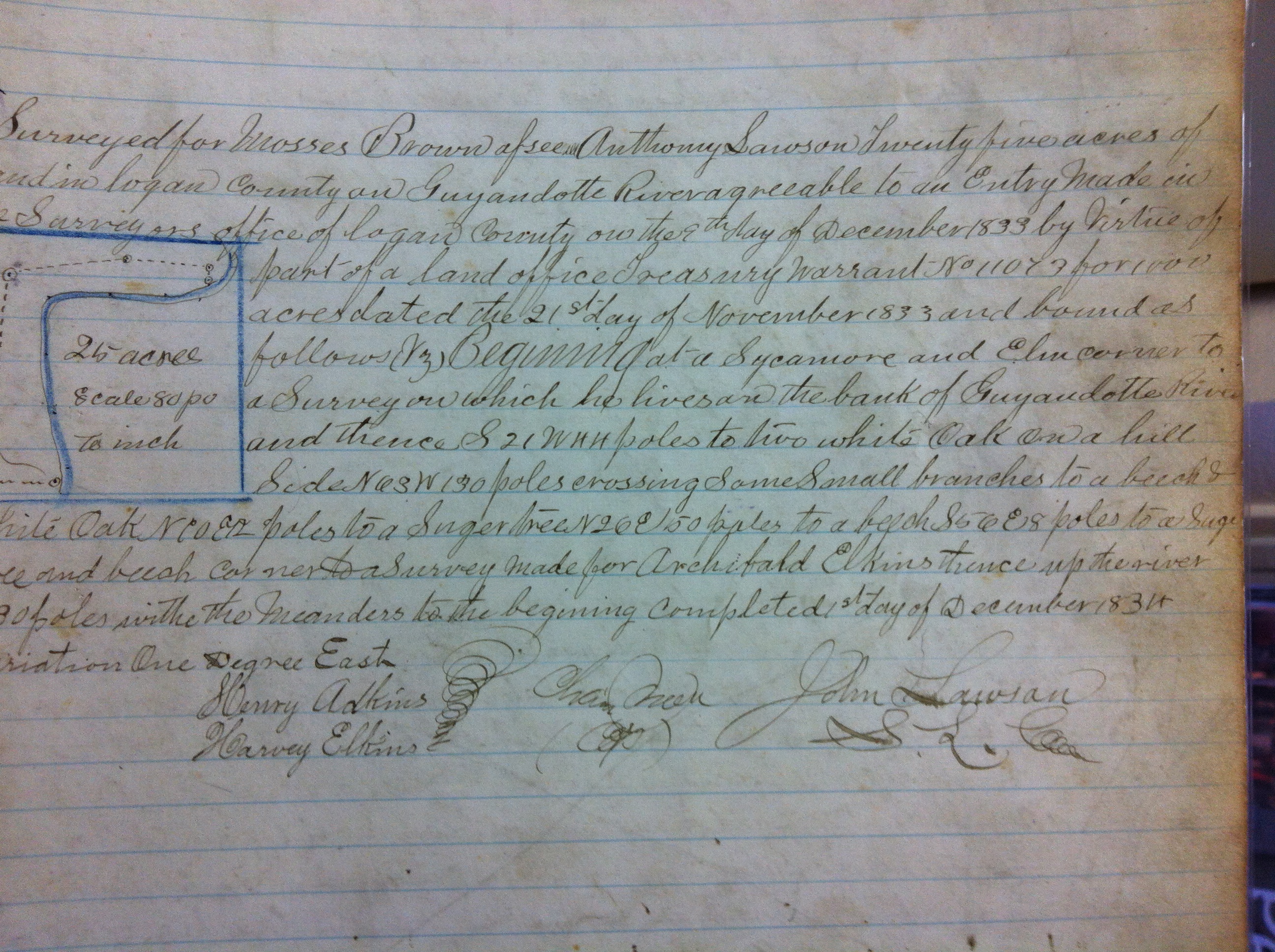 Moses Brown survey 1834 2