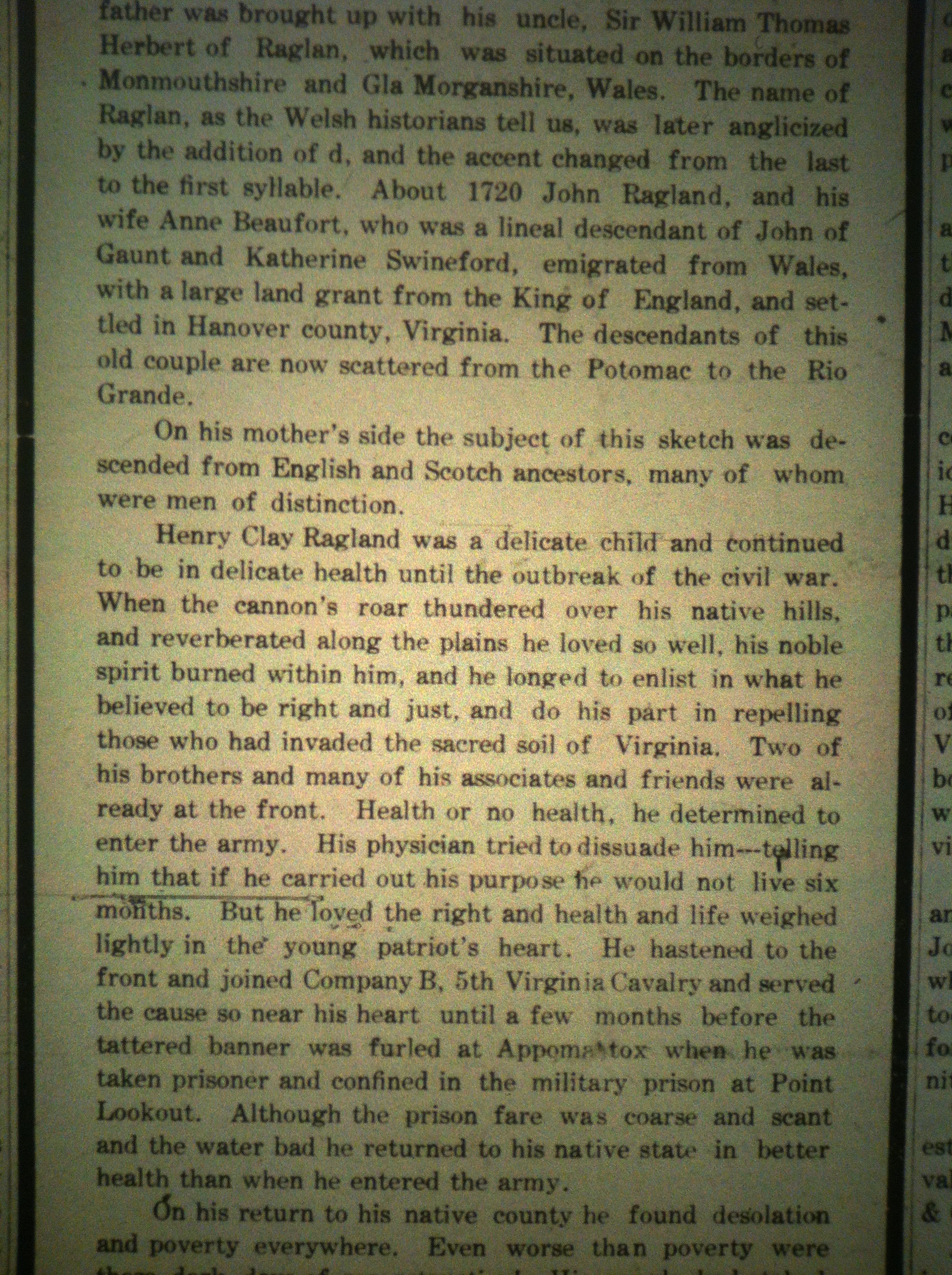 Henry Clay Ragland LD 06.29.1911 2