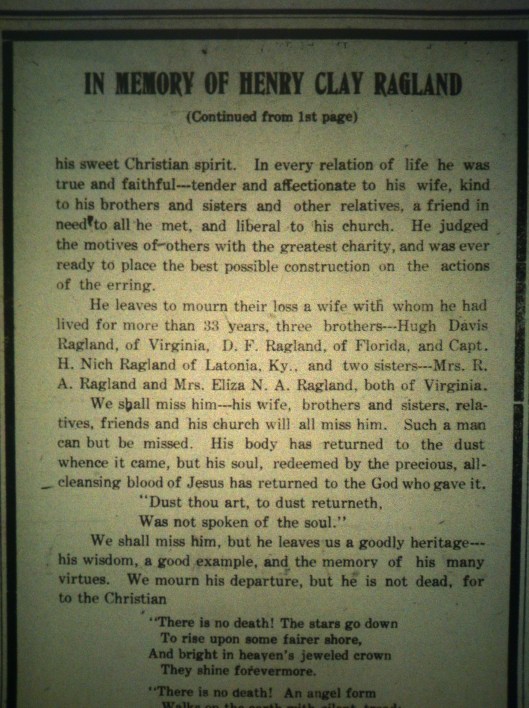 Henry Clay Ragland LD 06.29.1911 5