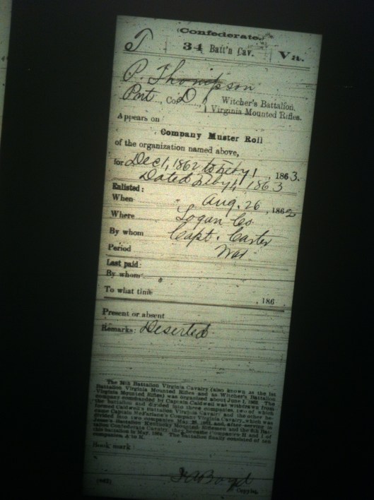 P Thompson military record 3