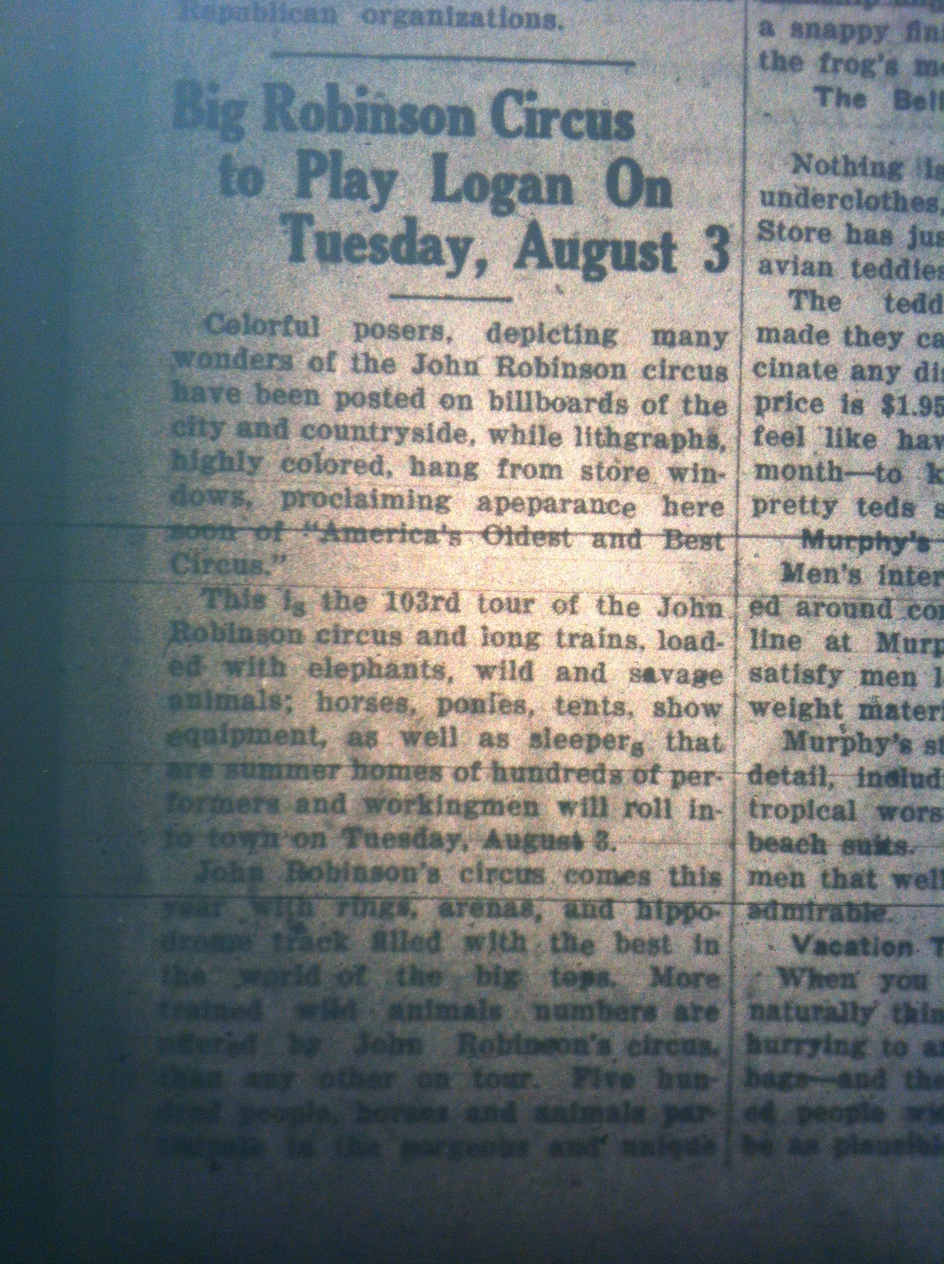 Circus in Logan LB 07.20.1926 1