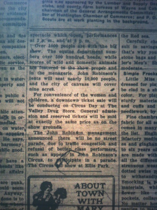 Circus in Logan LB 07.20.1926 2