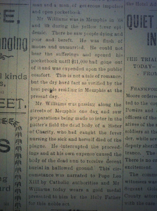Minstrel Billy Williams in Huntington HA 03.23.1900 2