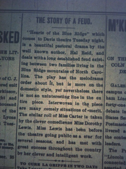 Play about a Feud HA 10.07.1899