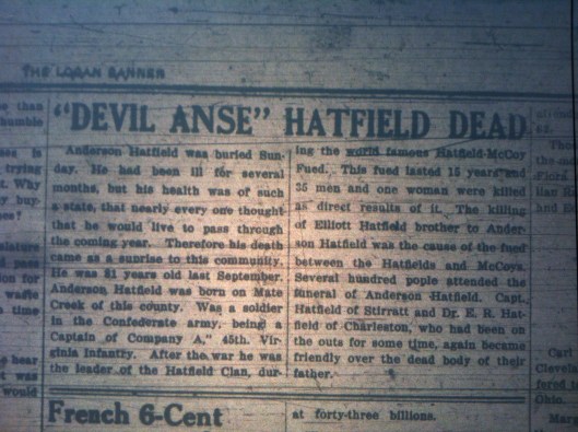 Devil Anse Hatfield Dead LB 01.14.1921 2