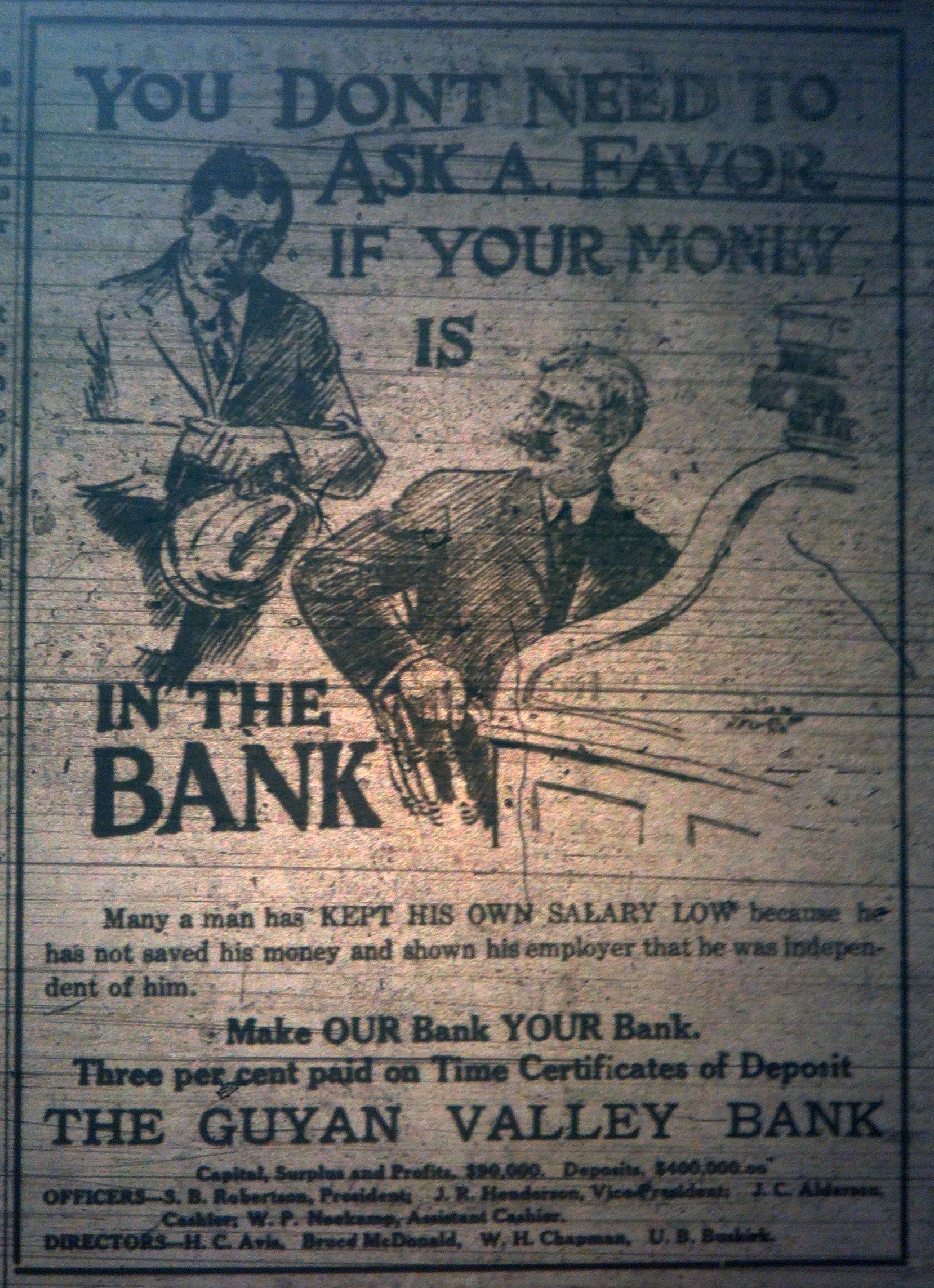 Guyan Valley Bank Ad LD 01.19.1911 1