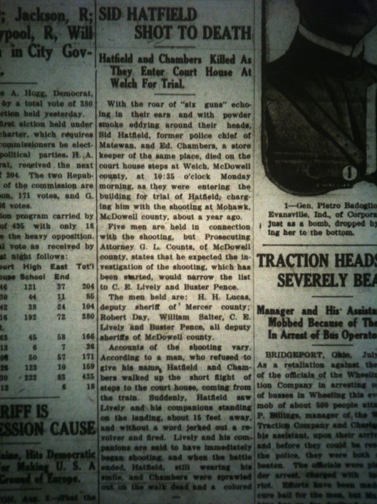 Sid Hatfield Shot to Death LB 08.05.1921 4