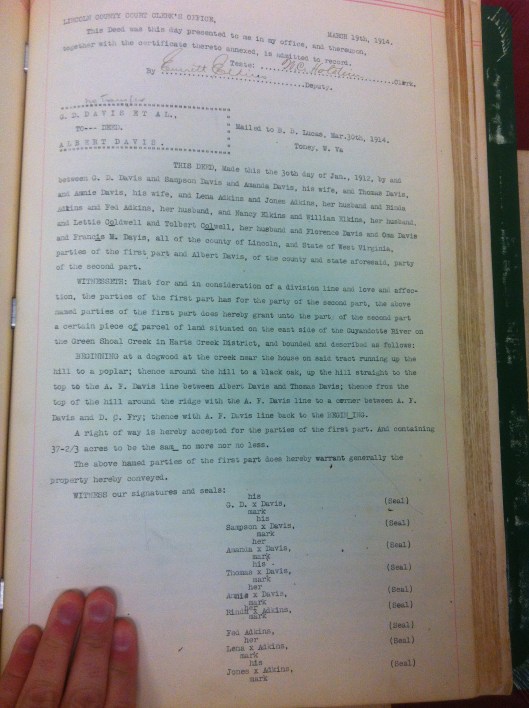 Giles Davis to Albert Davis 1912 1