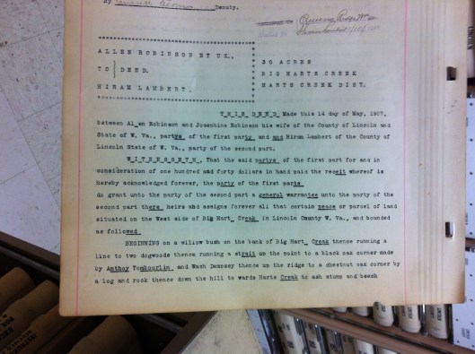 Allen Robinson to Hiram Lambert Deed 1