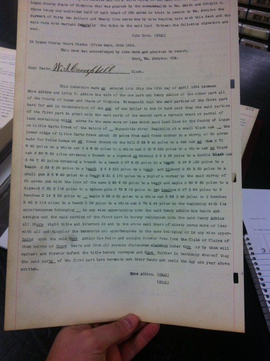 Enos Adkins to Henry Adkins 1