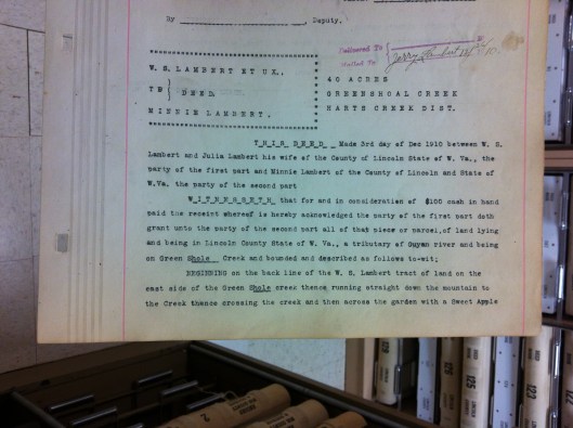 Wade Lambert to Minnie Lambert Deed 1