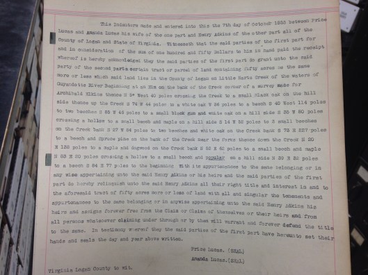 Price Lucas to Henry Adkins Deed 2