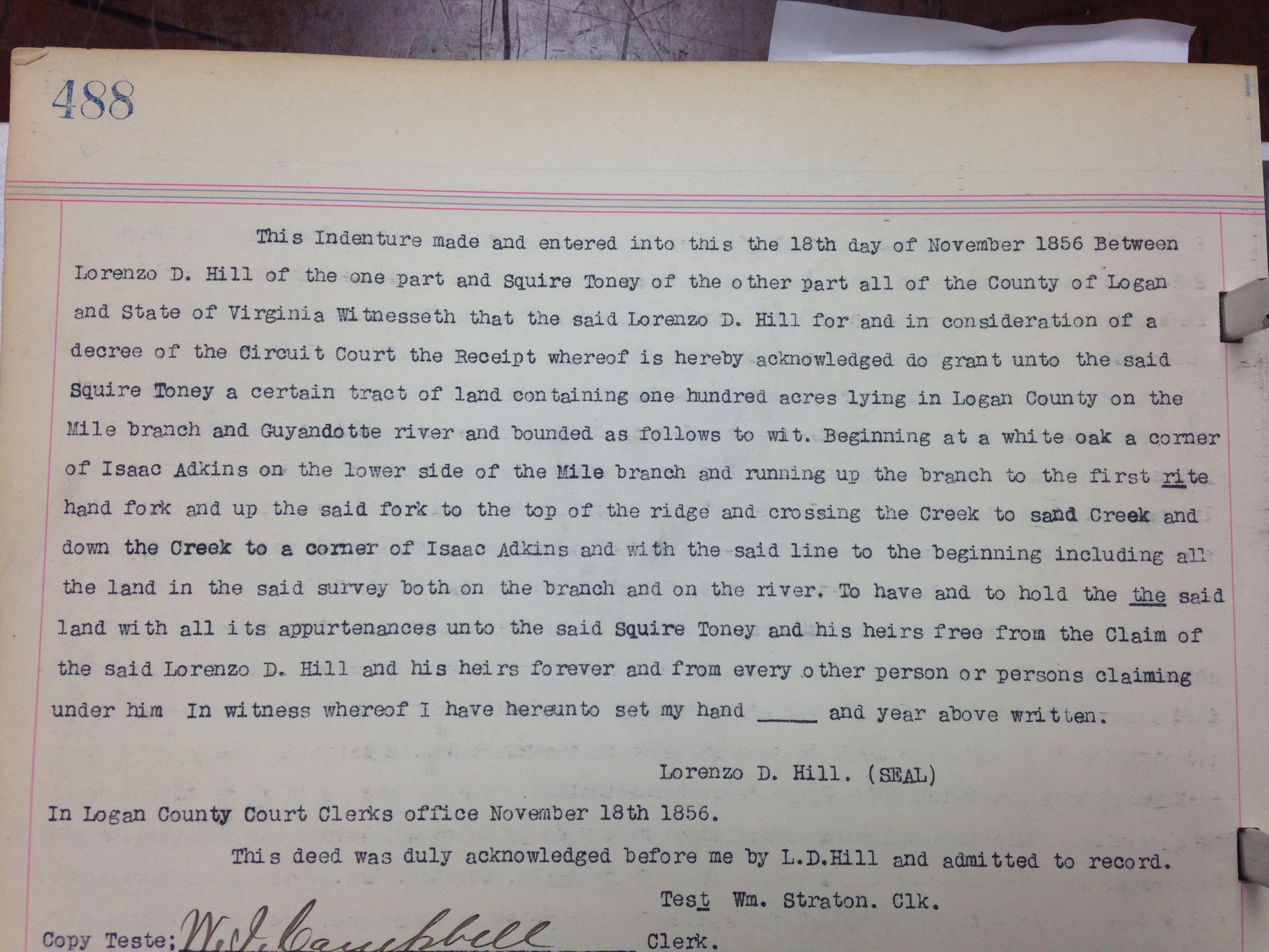 Lorenzo Hill to Squire Toney Deed 1.JPG