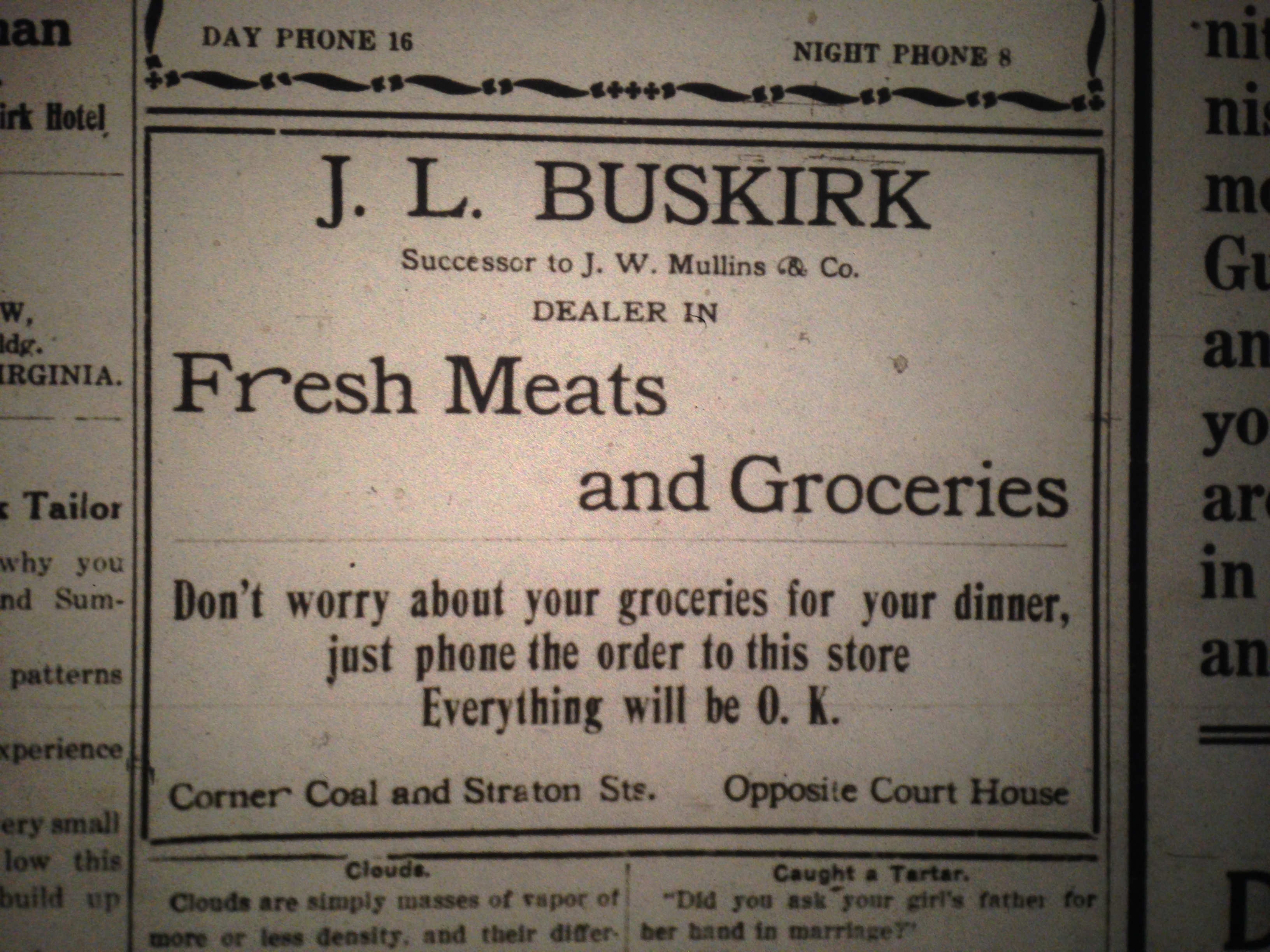 J.L. Buskirk Ad LD 01.23.1913.JPG