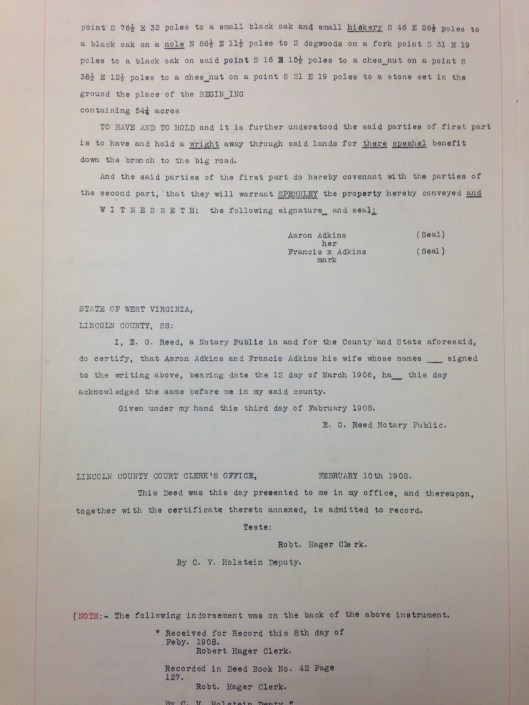 Aaron Adkins to Moses Adkins 2