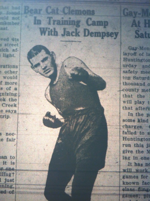 Bear Cat Clemons Training with Jack Dempsey LB 08.20.1926 3