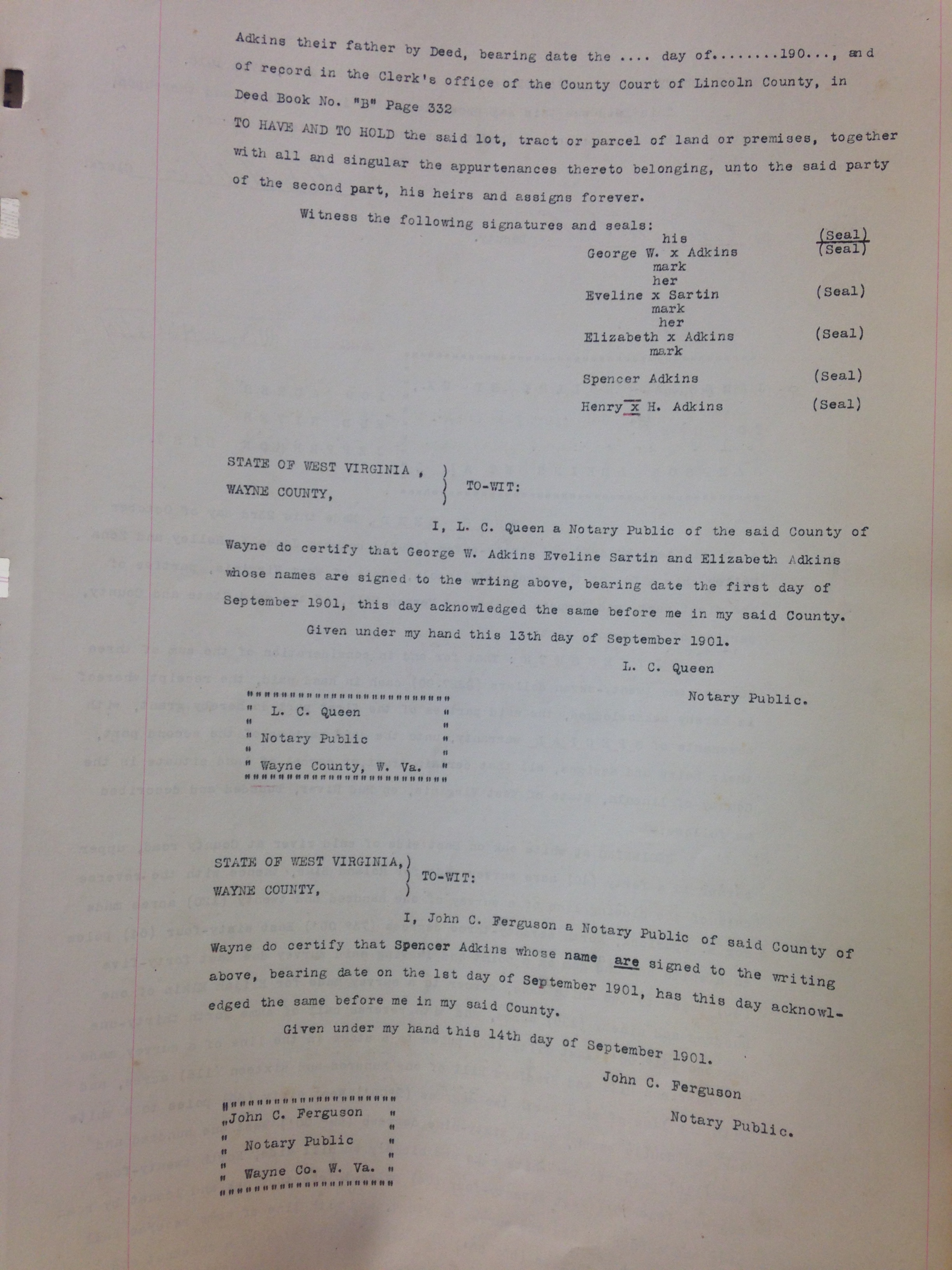 Elizabeth Adkins to Jacob K. Adkins 2