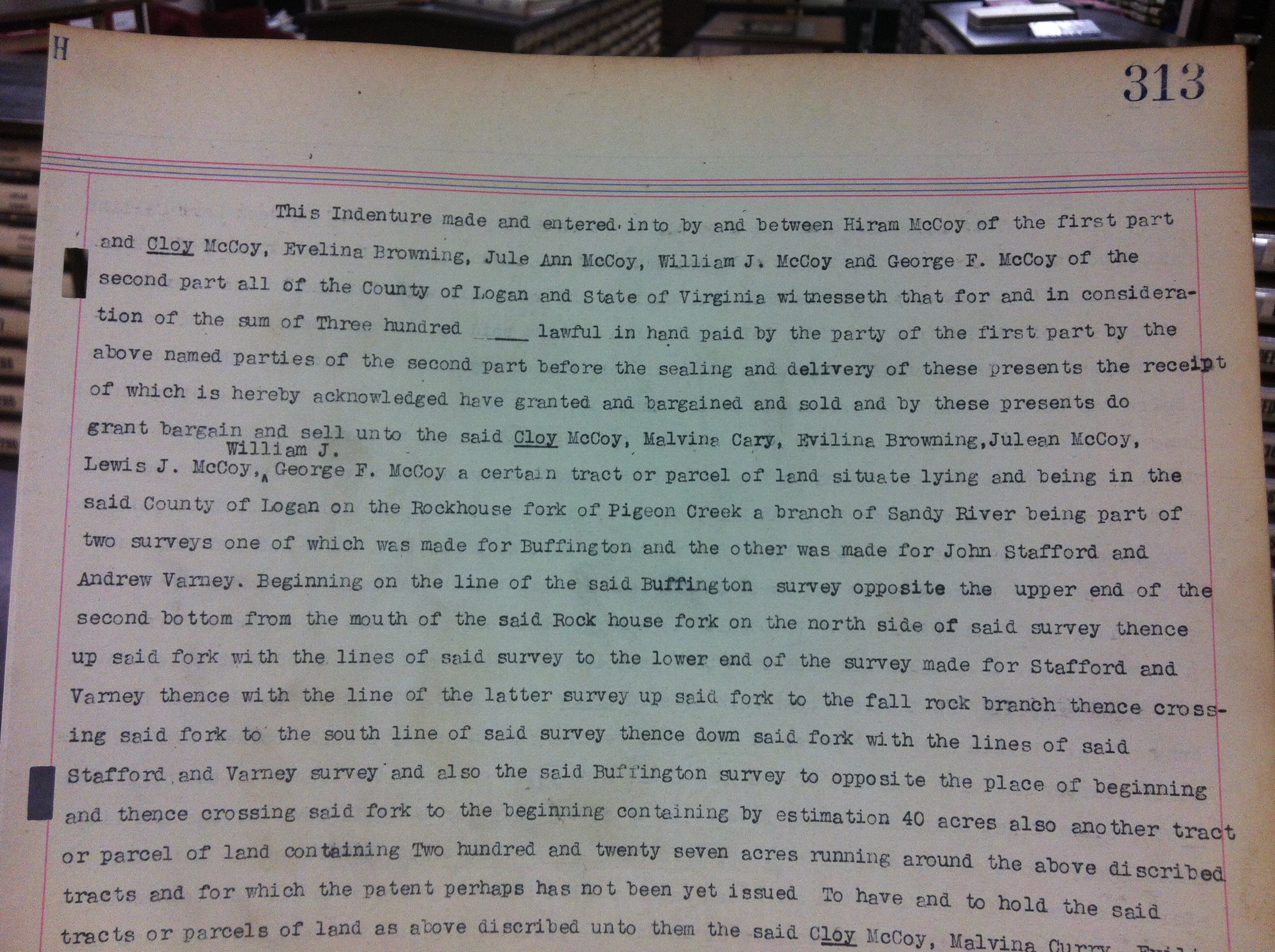 Hiram McCoy to McCoy Heirs 1853 2