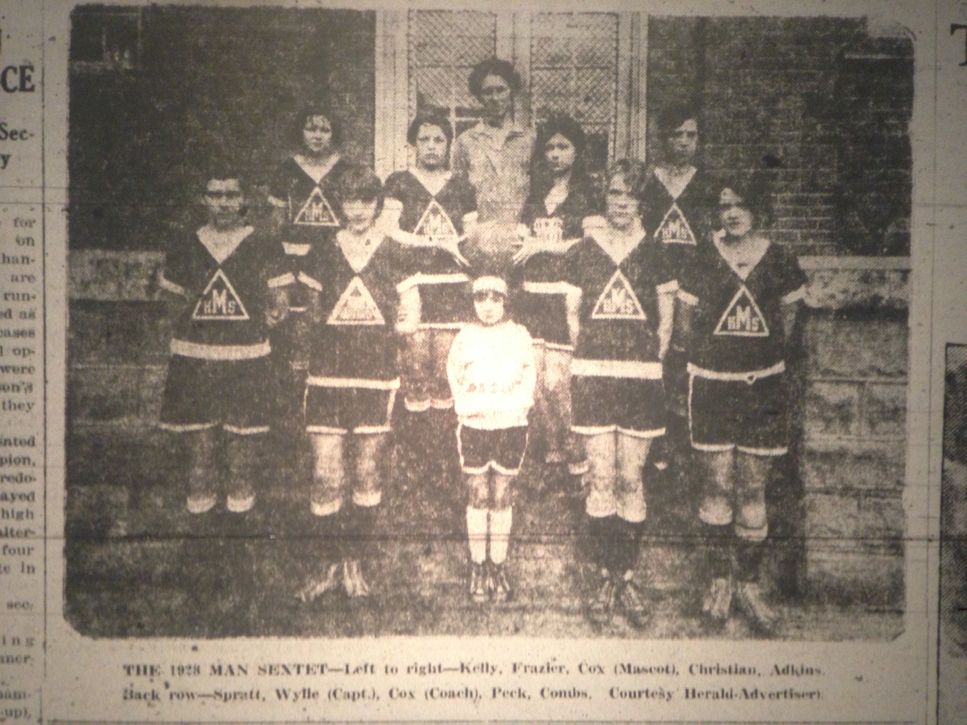 Man HS Girls Basketball Photo LB 03.06.1928 2