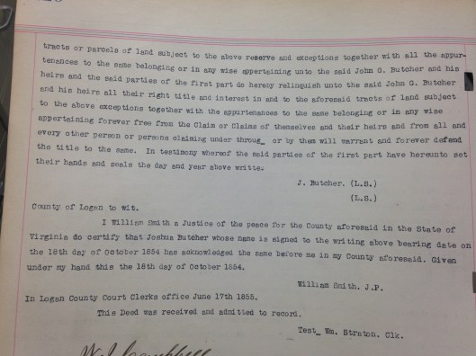 Joshua Butcher to John G. Butcher Deed 3