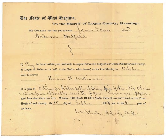 Anderson Hatfield and James Vance Document 1868 3