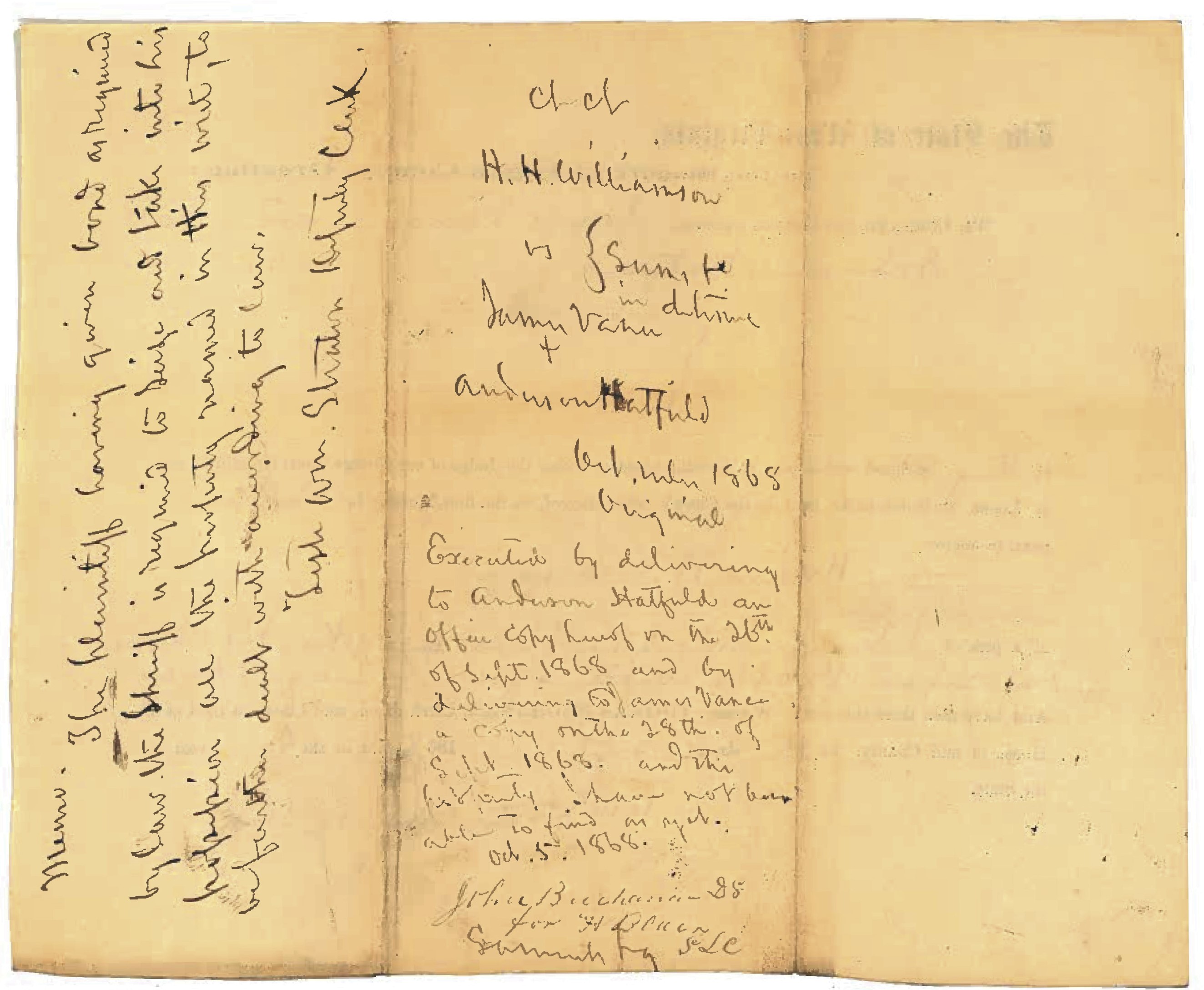 Anderson Hatfield and James Vance Document 1868 4