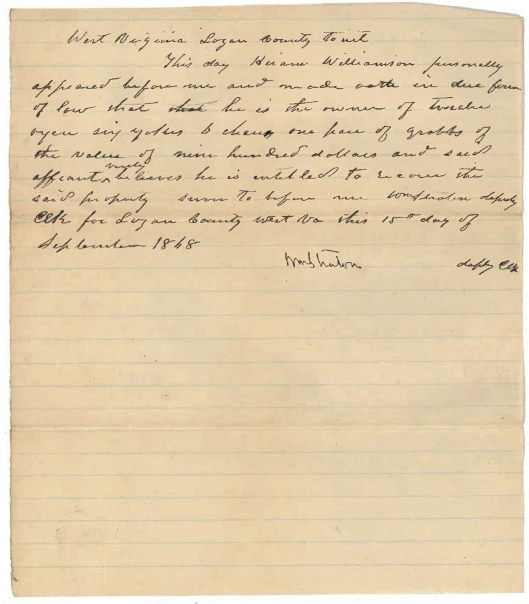 Anderson Hatfield and James Vance Document 1868 5