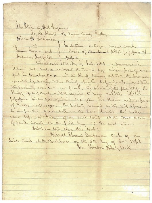 Anderson Hatfield and James Vance Document 1868 6