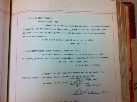 Charles Adkins to Malinda Adkins 3