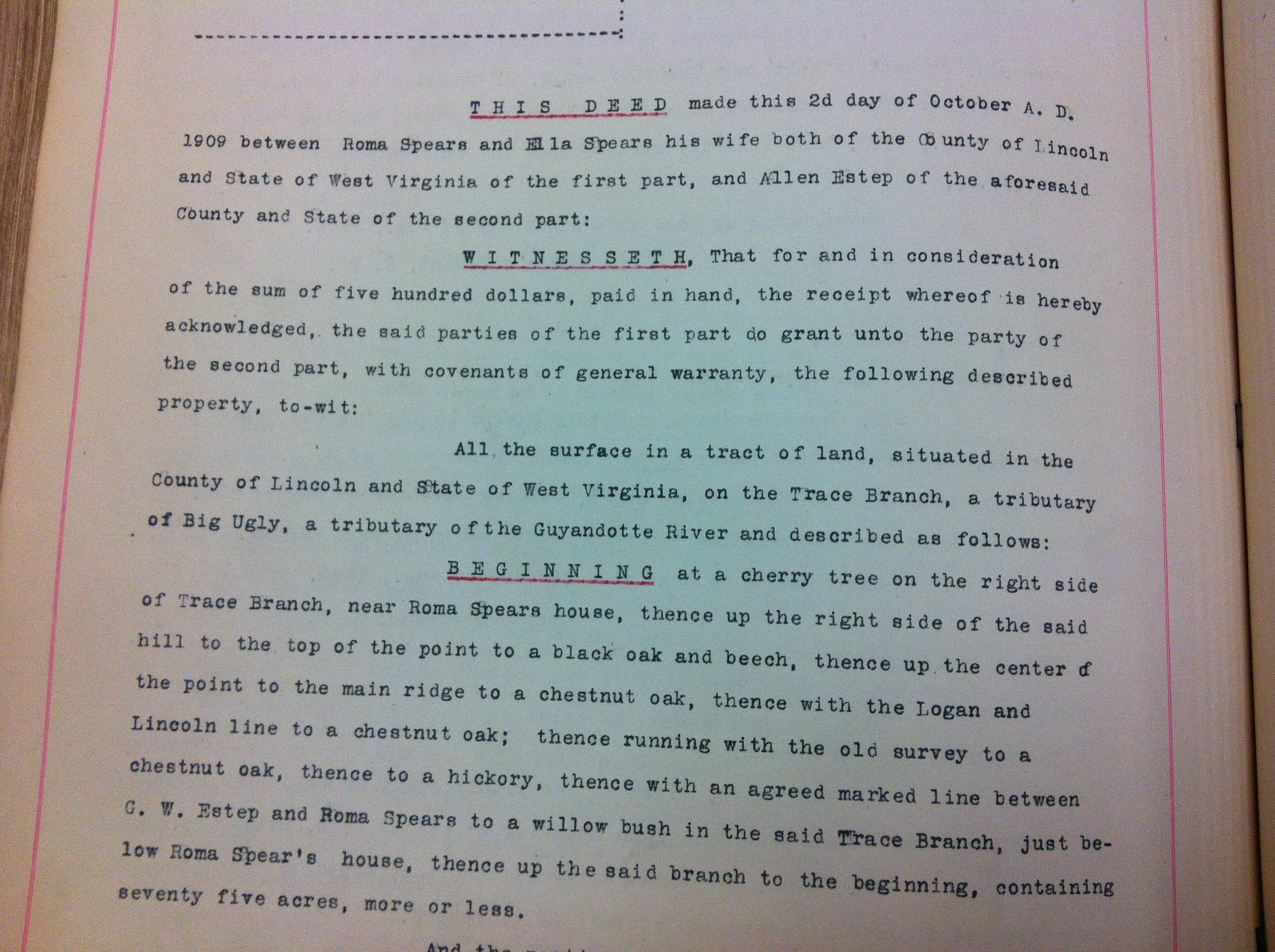 Roma Spears to Allen Estep 2