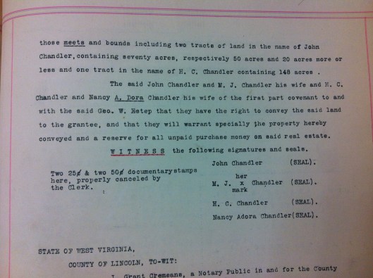 John Chandler to George Estep 3