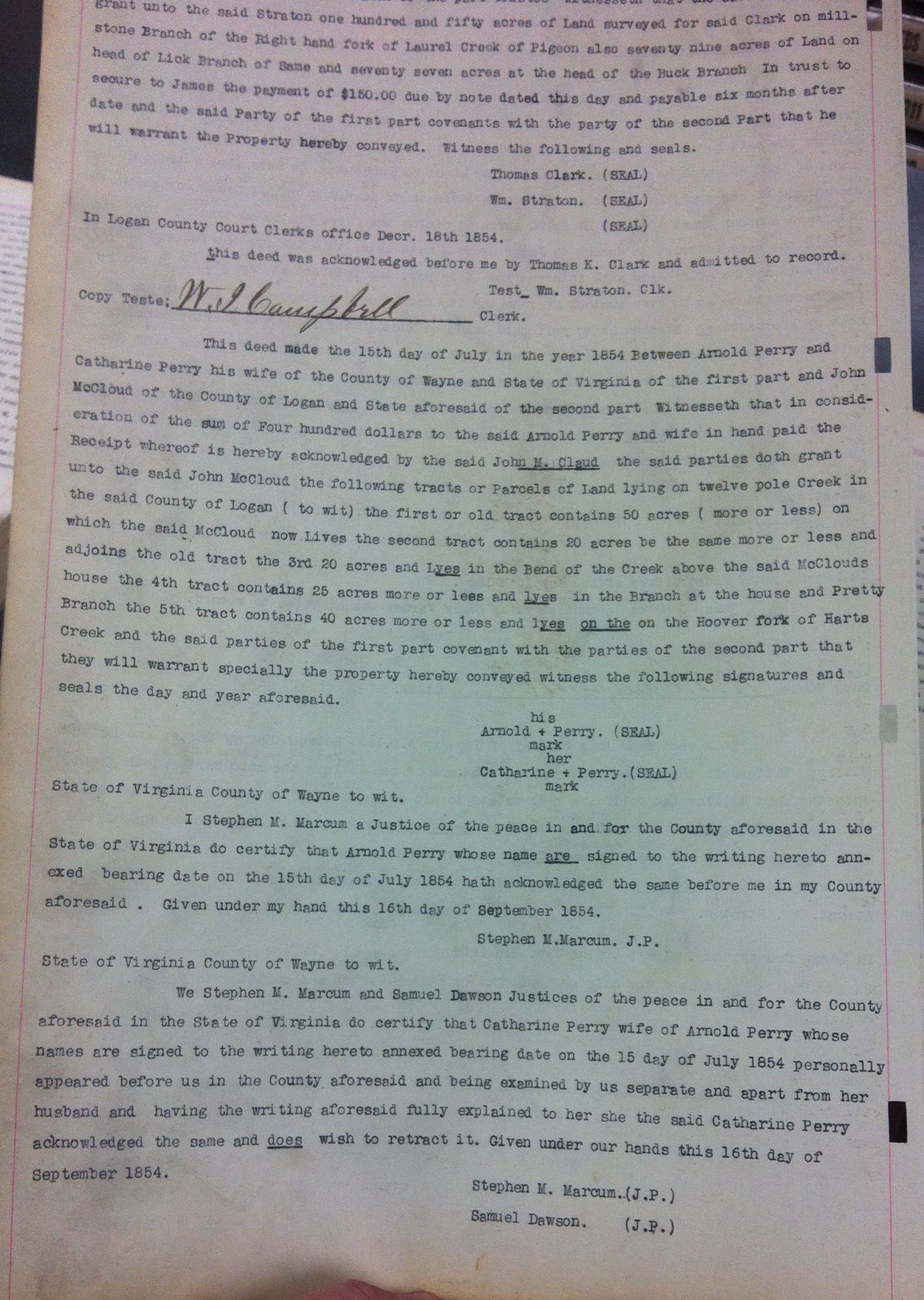 Arnold Perry to John McCloud Deed.JPG